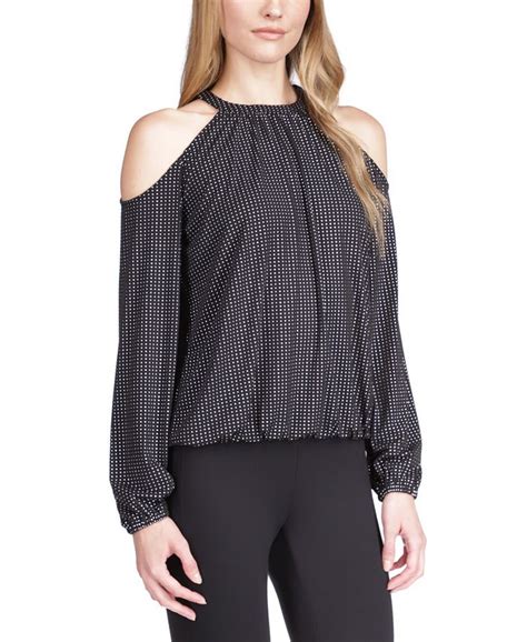 michael kors womans shirts|michael kors smocked waist top.